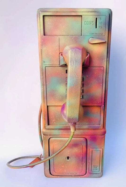 E.M. ZAX One-of-a-kind hand painted payphone "Payphone"