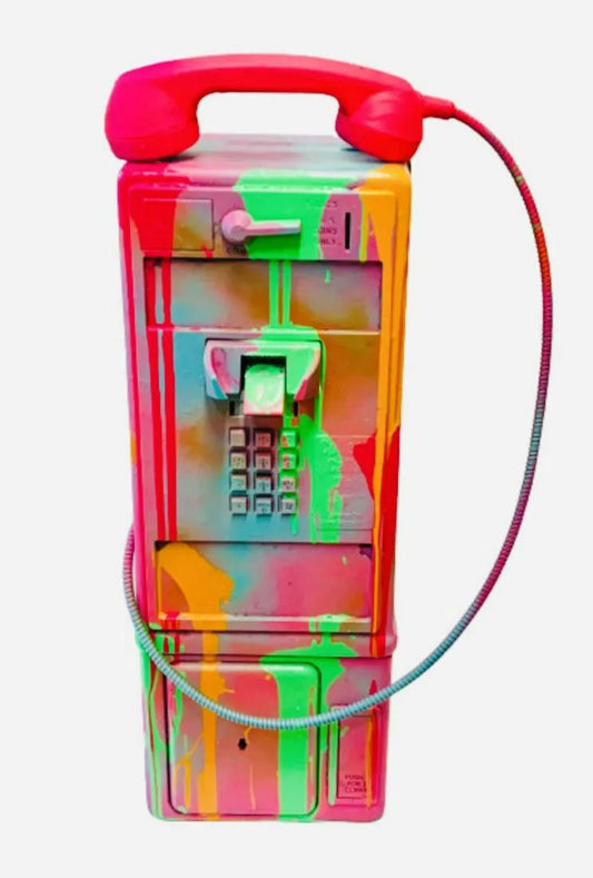 E.M. ZAX One-of-a-kind hand painted payphone