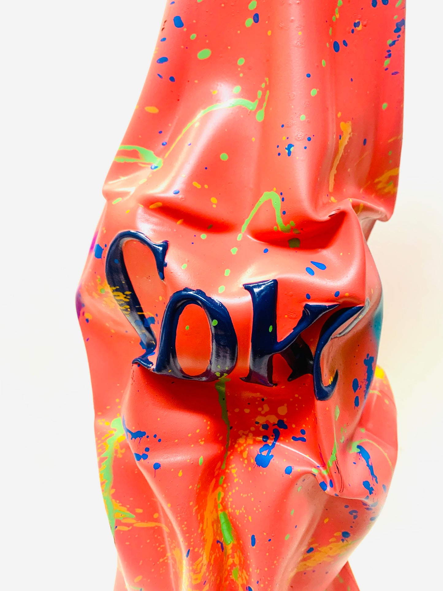 Coca Cola hand painted sculpture