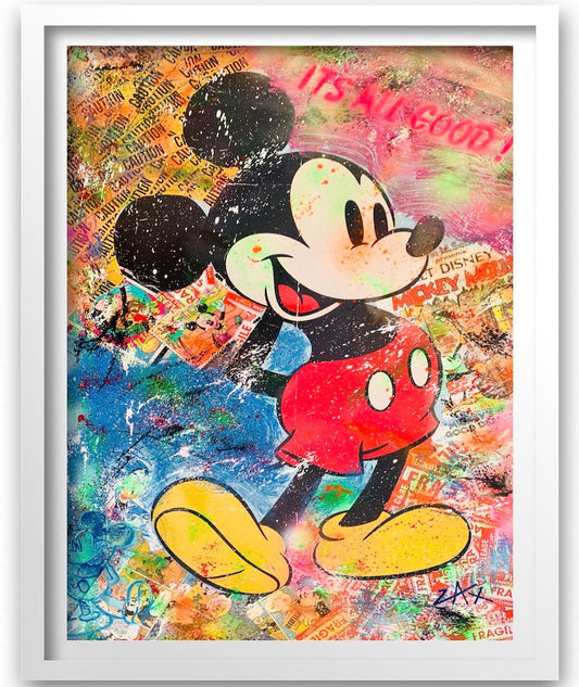 ZAX - "Mickey" unique one of kind on paper