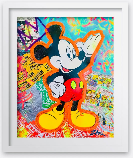 ZAX -  "Mickey" unique one of kind on paper