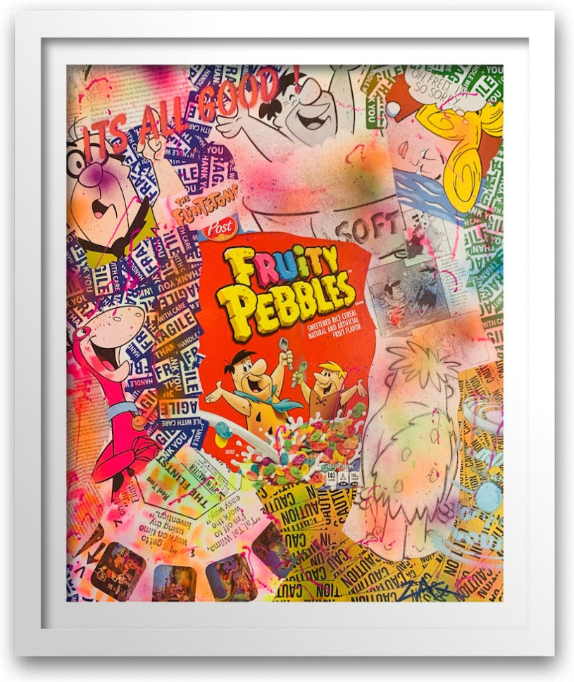 ZAX - "Fruity Pebbles" unique one of kind on paper