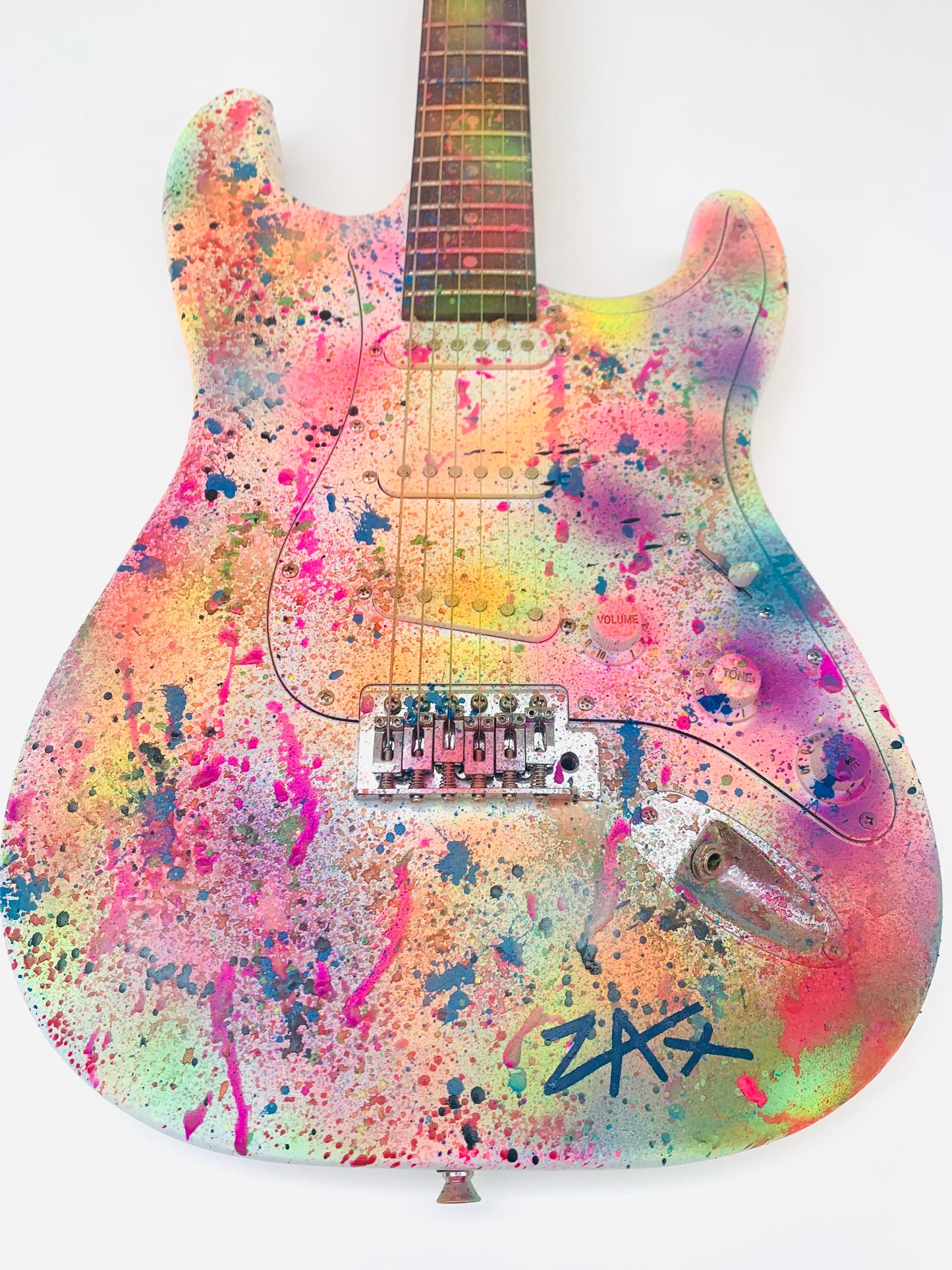 ZAX Unique one of a kind Hand painted electric guitar