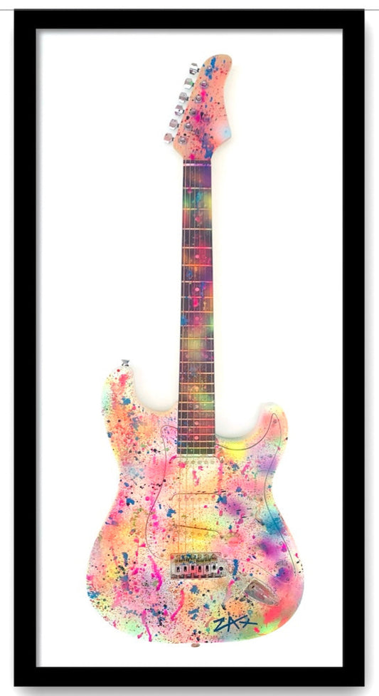 ZAX Unique one of a kind Hand painted electric guitar