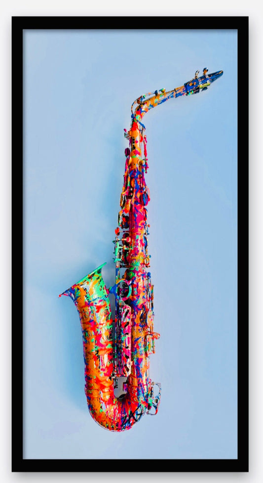 EM ZAX Hand Painted Original Functional Saxophone